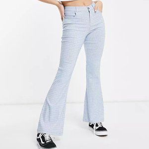 [NEW WITHOUT TAGS] Hollister High-Rise Plaid Flair Pants Advanced Stretch
